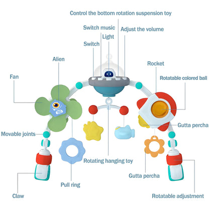 Cosmic Crib Musical Arch🚀(Complete Space Set)
