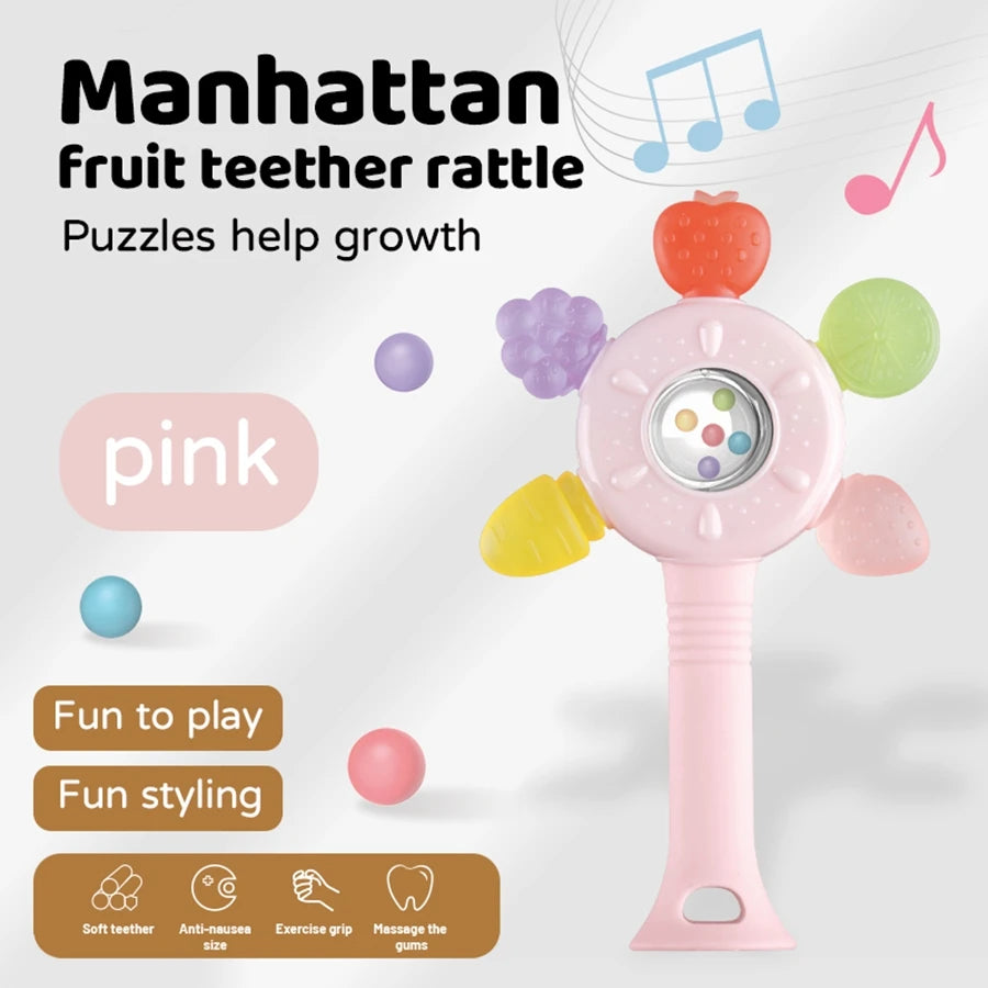 Fruit Teether Rattle Toy 🍓