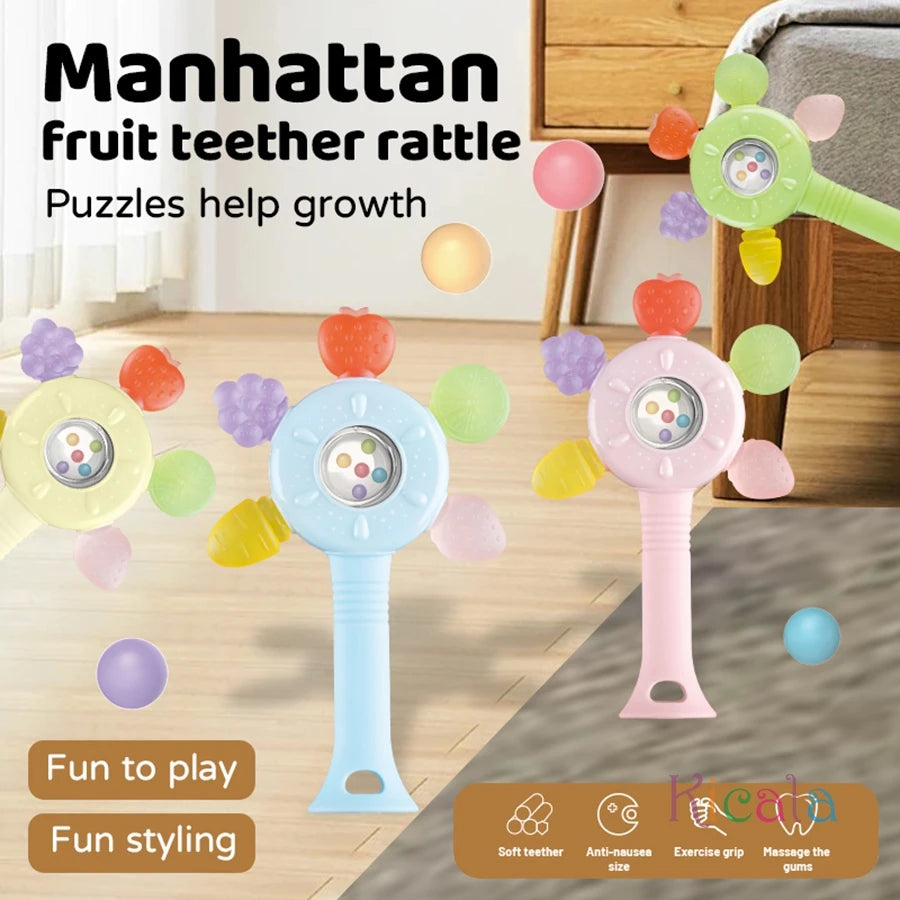 Fruit Teether Rattle Toy 🍓